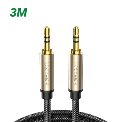 Ugreen 10605 3M màu Đen Cáp âm thanh 2 đầu 3.5mm dương cao cấp AV125