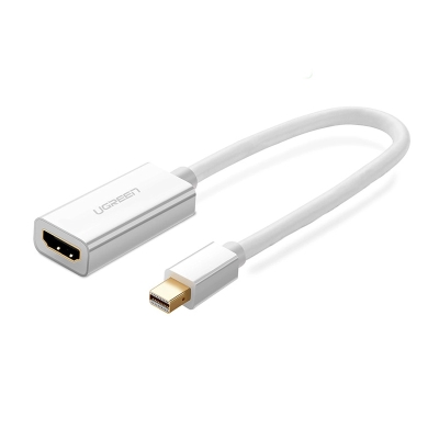 Ugreen 40361 25CM màu Trắng Cáp chuyển đổi Mini DP sang HDMI hỗ trợ phân giải 4K x 2K MD112