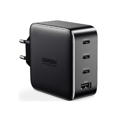 Củ sạc nhanh 65W GaN UGREEN CD224 3 cổng USB-C, 1 cổng USB-A chân tròn