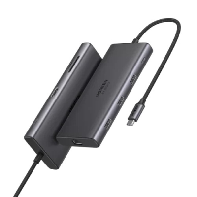 Hub Type C Ugreen 15532 2*USB A3.0 + 1USBA+ 1USB- C+HDMI+RJ45 Gigabit+SD/TF+PD