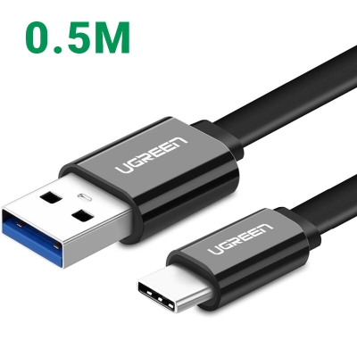 Ugreen 10696 0.5M màu đen Cáp USB TypeC sang USB 3.0 cáp dẹt US172