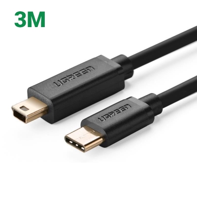 Ugreen 30188 3M màu Đen Cáp TypeC (3.1) sang Mini USB US153