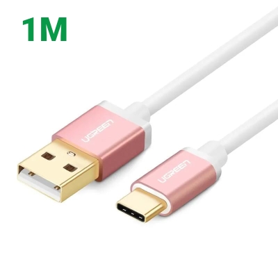 Ugreen 30508 1M màu Hồng Trắng Bộ chuyển đổi USB 2.0 sang USB-C US188