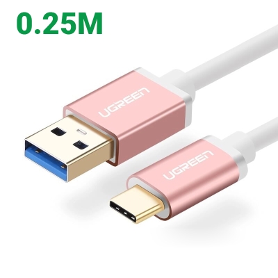 Ugreen 30536 0.25M màu Hồng Cáp USB TypeC sang USB 3.0 cao cấp US187