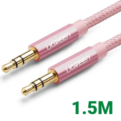 Ugreen 30815 1.5M màu Hồng Cáp âm thanh 2 đầu 3.5mm dương AV112